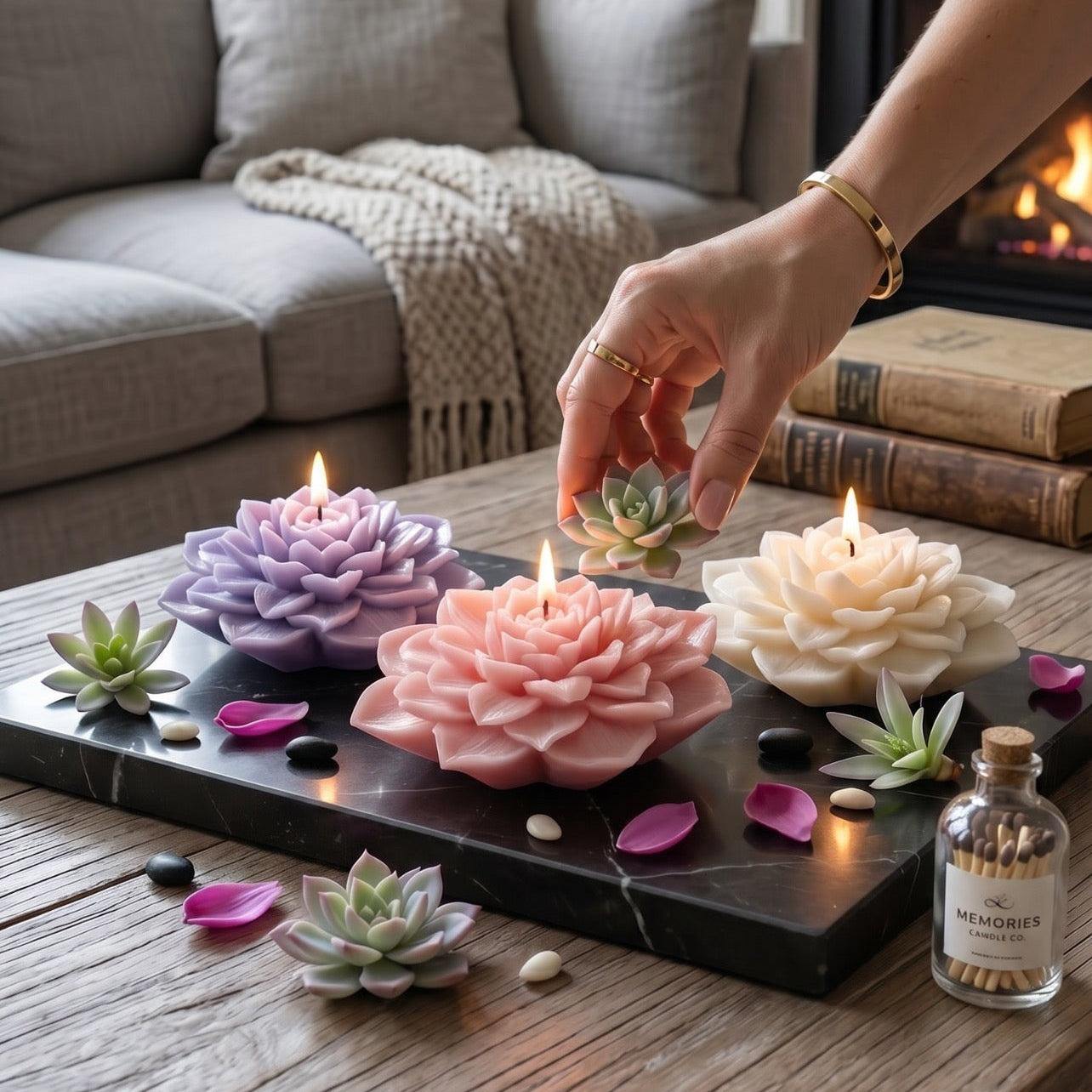 Big Flower Candle