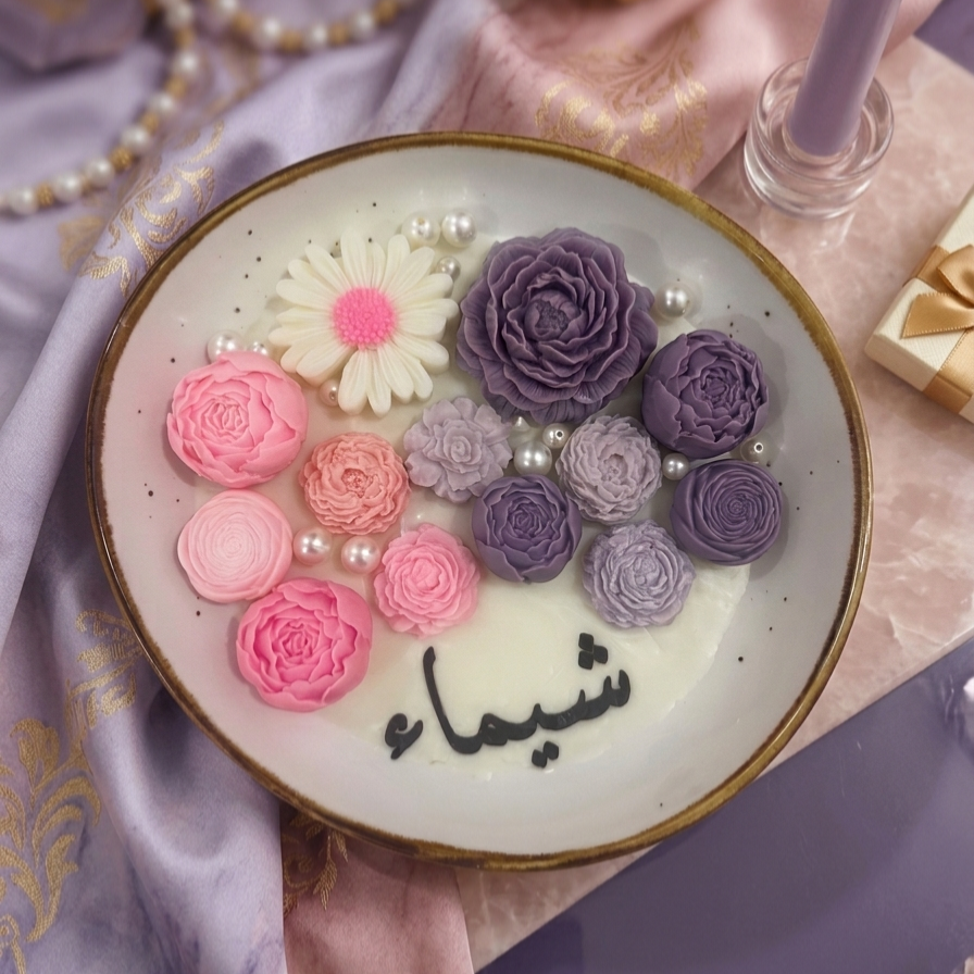 Personalized Floral Candle Bowl