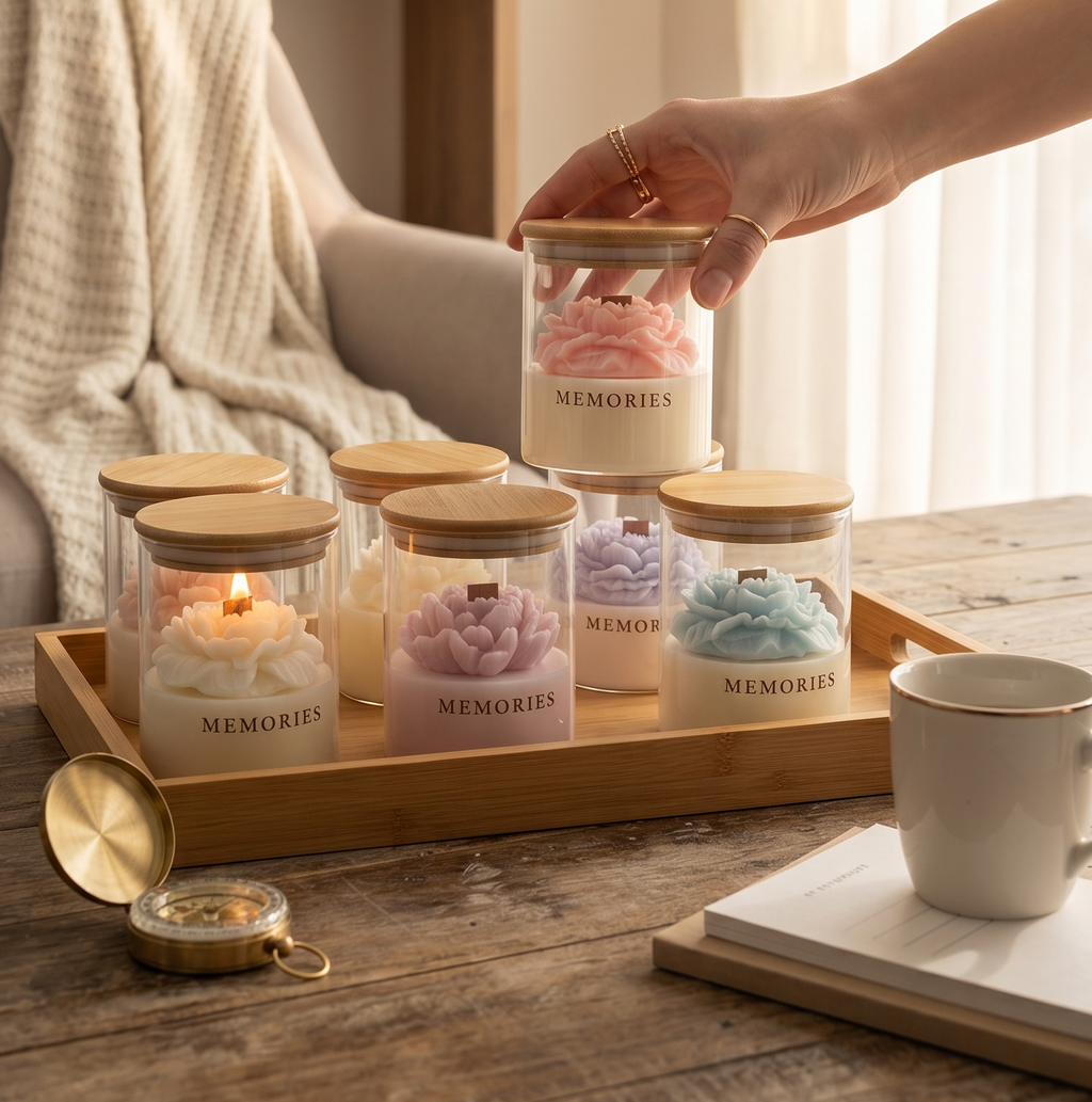 Candle Flower Glass