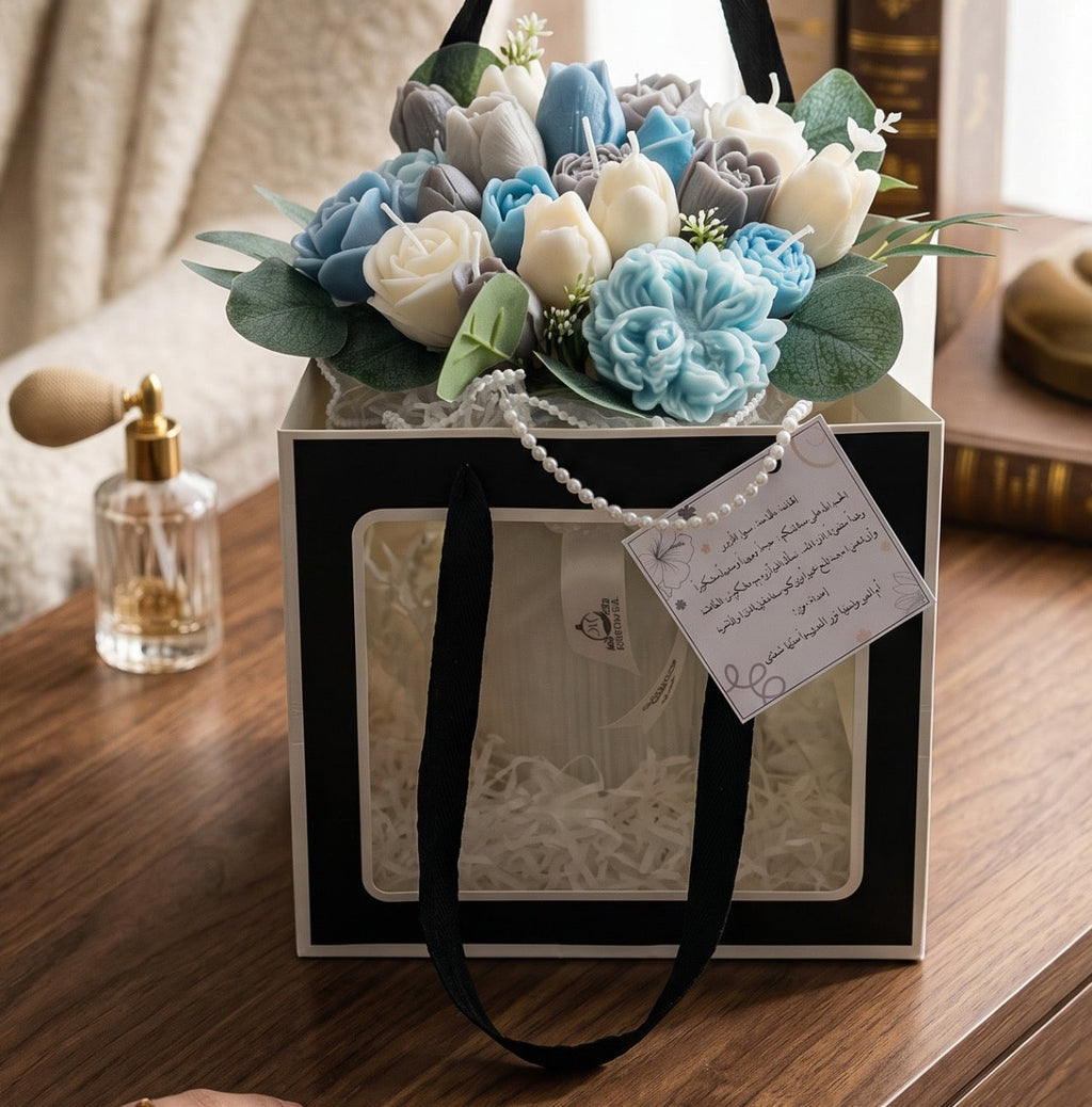 Elegant Bloom Candle Bouquet