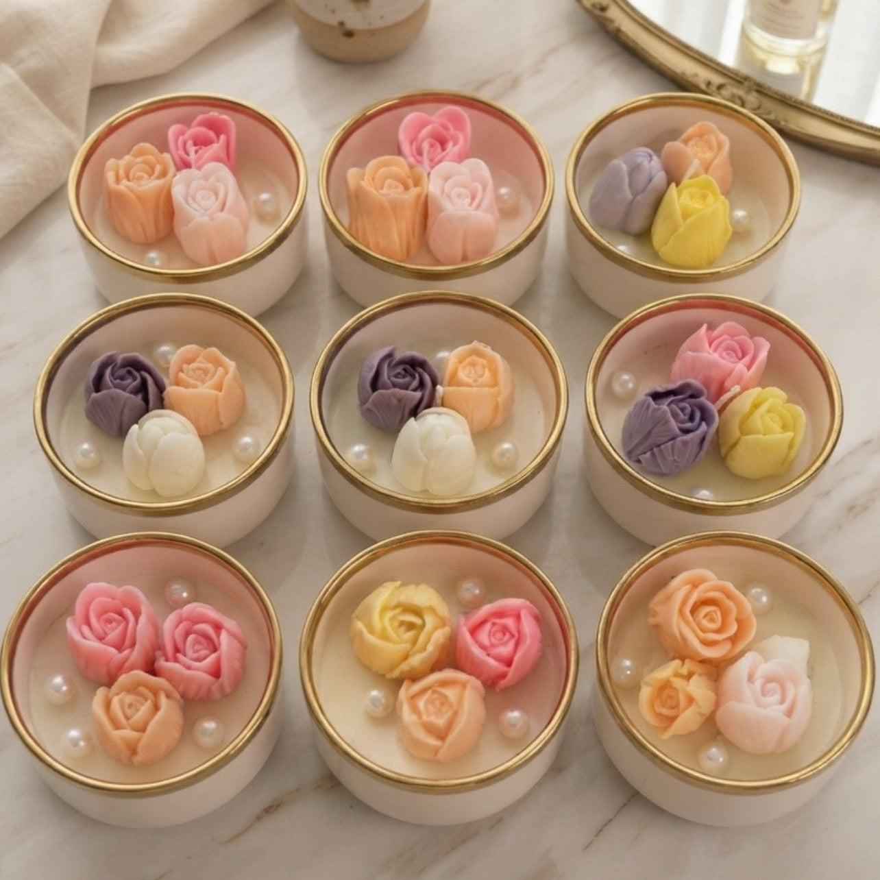 Mini Floral Candle