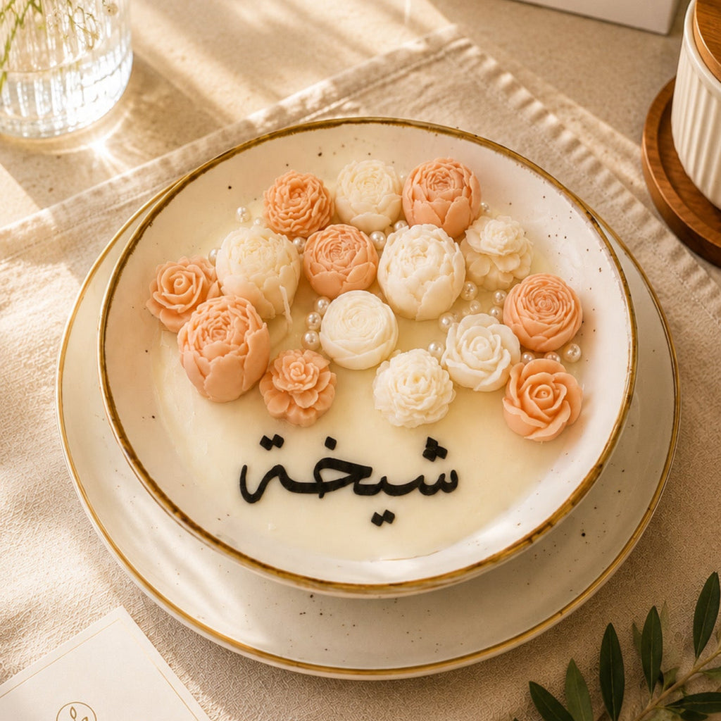 Personalized Floral Candle Bowl