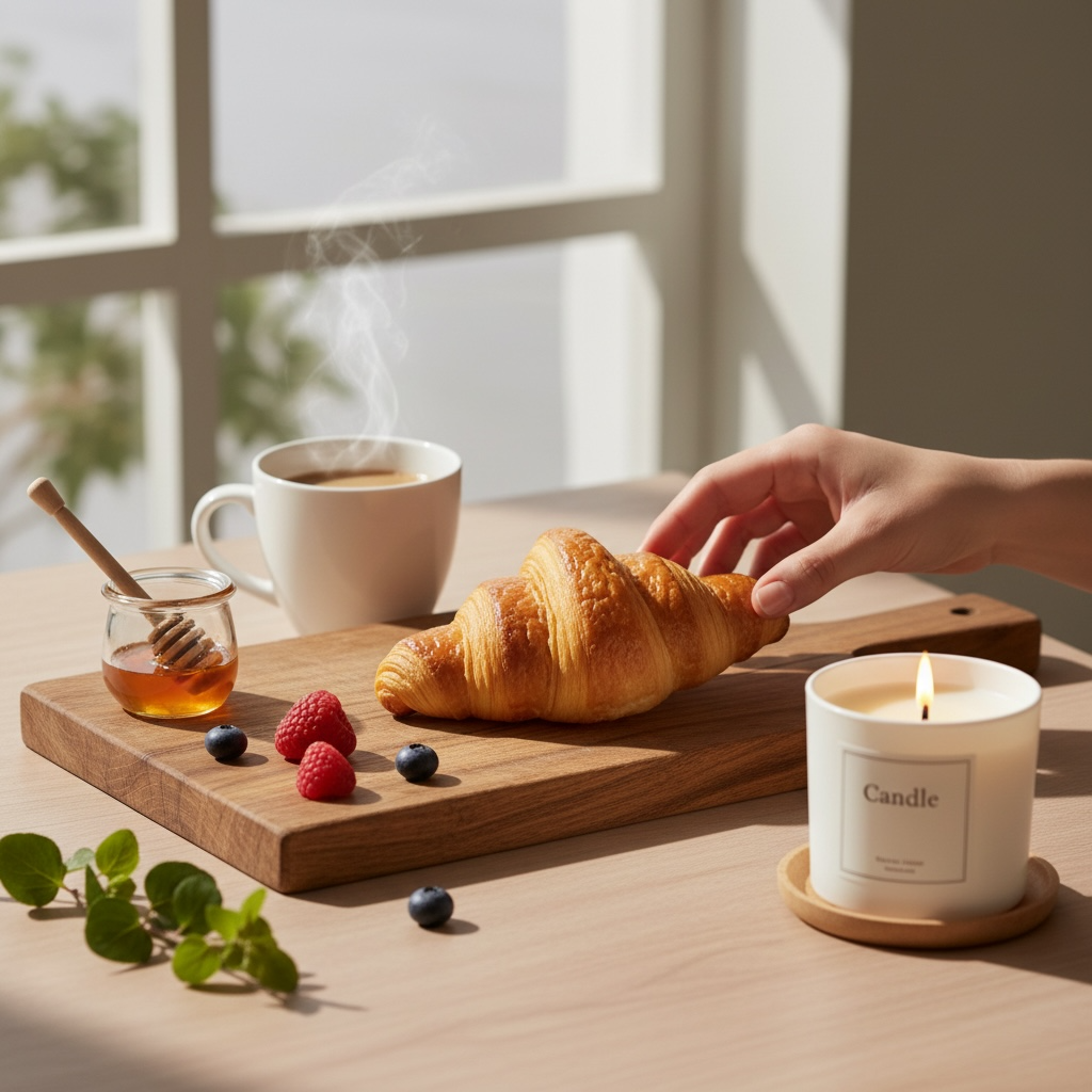 Croissant candle product