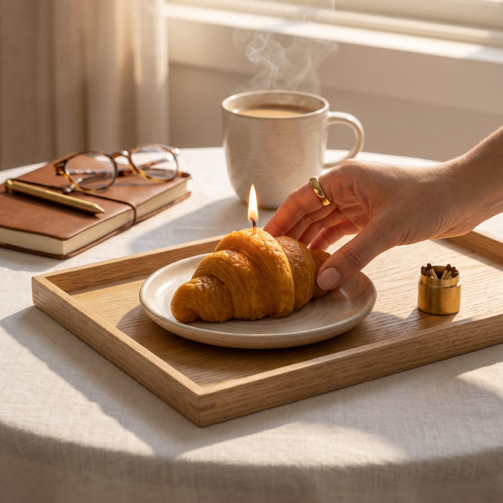 Croissant candle product