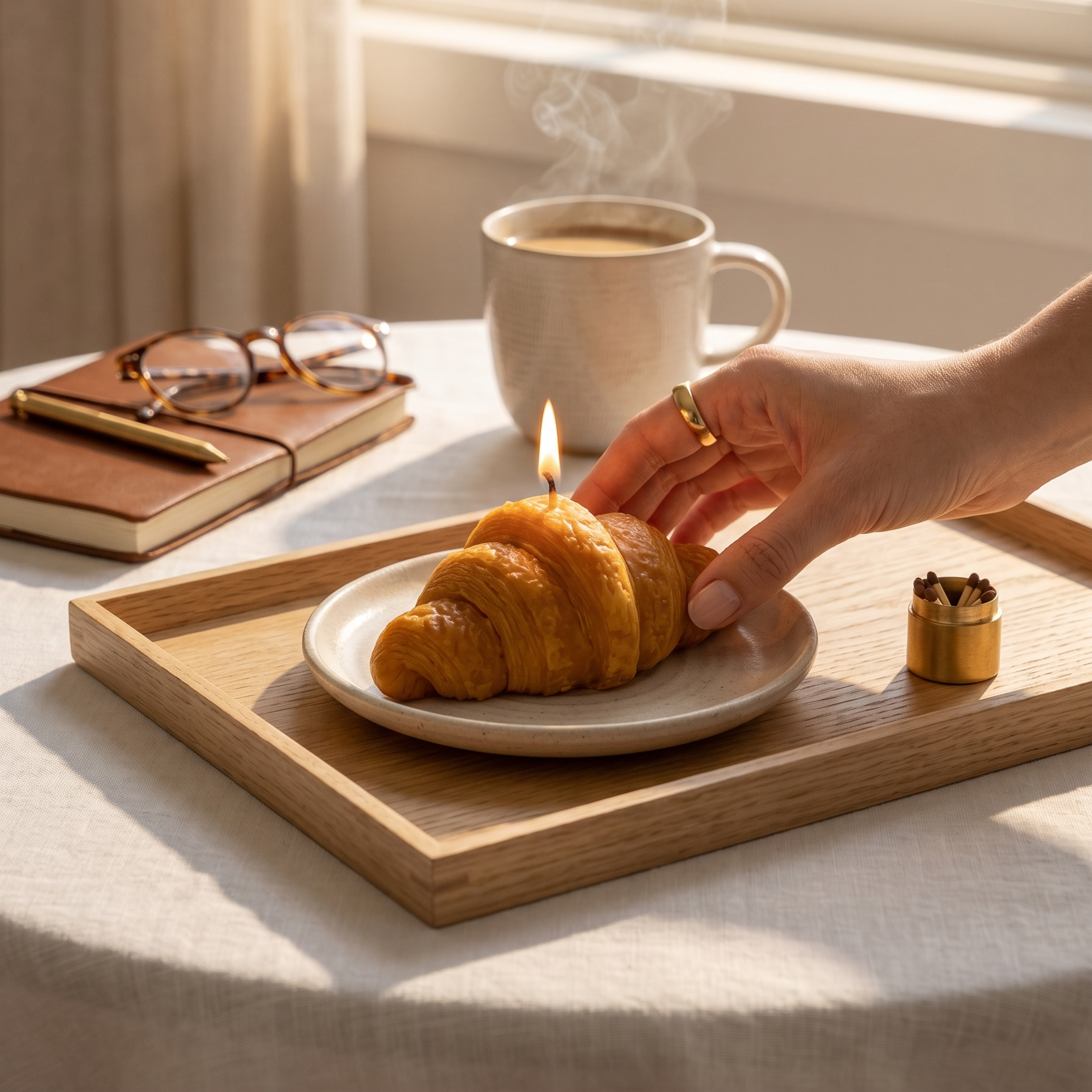 Croissant candle product